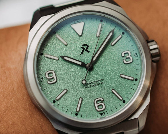 RZE Resolute 2022 Mint Green Titanium Field Watch