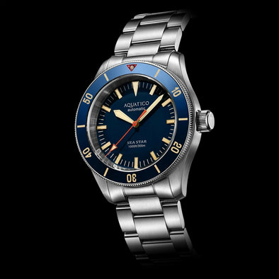 Aquatico Sea Star V2 Blue SW200 Diver Watch