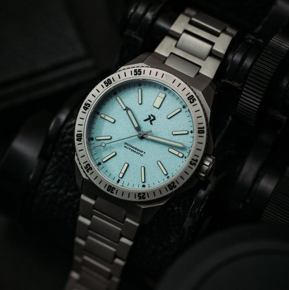 RZE Endeavour Azure Blue Titanium LE Diver Watch