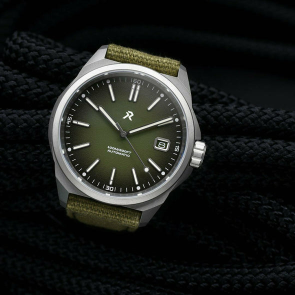 RZE Resolute Camo Green Titanium Field Watch